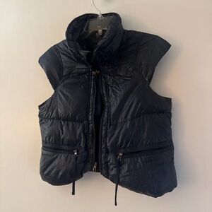 RLX Ralph Lauren Women's XS Blue Full Zip Cropped Vest , Zip Pockets